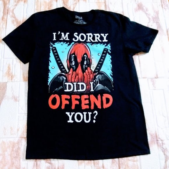 DEADPOOL*MARVEL*TEE SHIRT*MEN SIZE L*"DID I OFFEND YOU?"*NWOT* - Picture 1 of 4